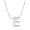 Diamond Point Letter Hangers|Losse Hangers<Witgouden hanger E, Alphabet