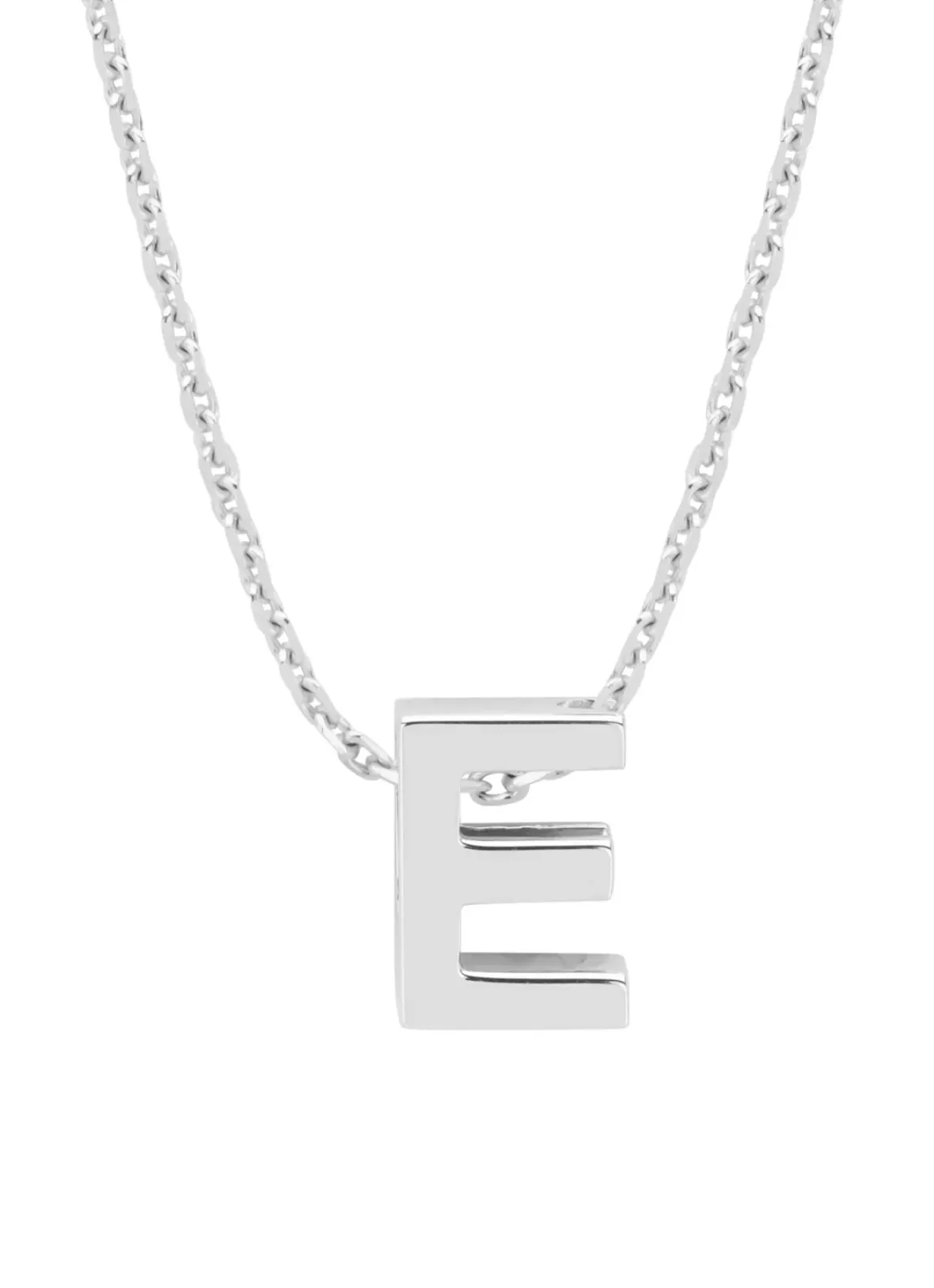 Diamond Point Letter Hangers|Losse Hangers<Witgouden hanger E, Alphabet