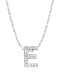 Diamond Point Letter Hangers|Losse Hangers<Witgouden hanger E, 0.05 ct diamant, Alphabet