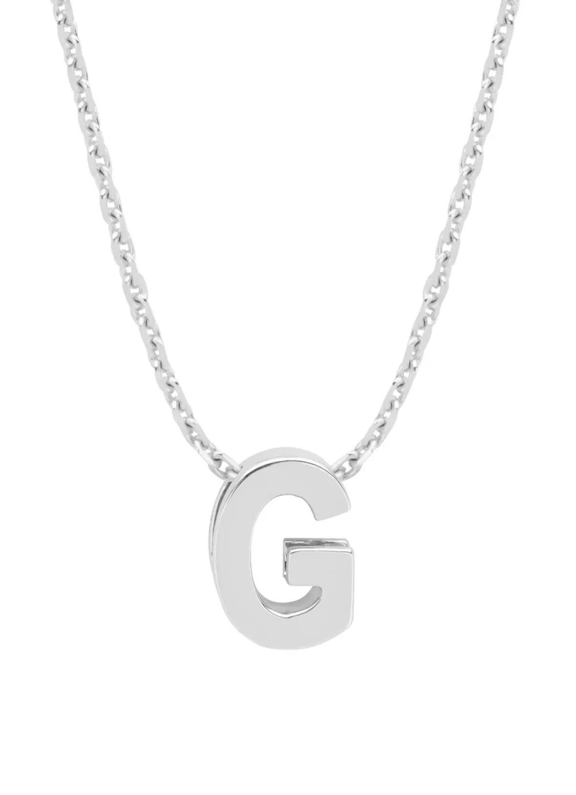 Diamond Point Letter Hangers|Losse Hangers<Witgouden hanger G, Alphabet