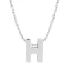 Diamond Point Letter Hangers|Losse Hangers<Witgouden hanger H, Alphabet