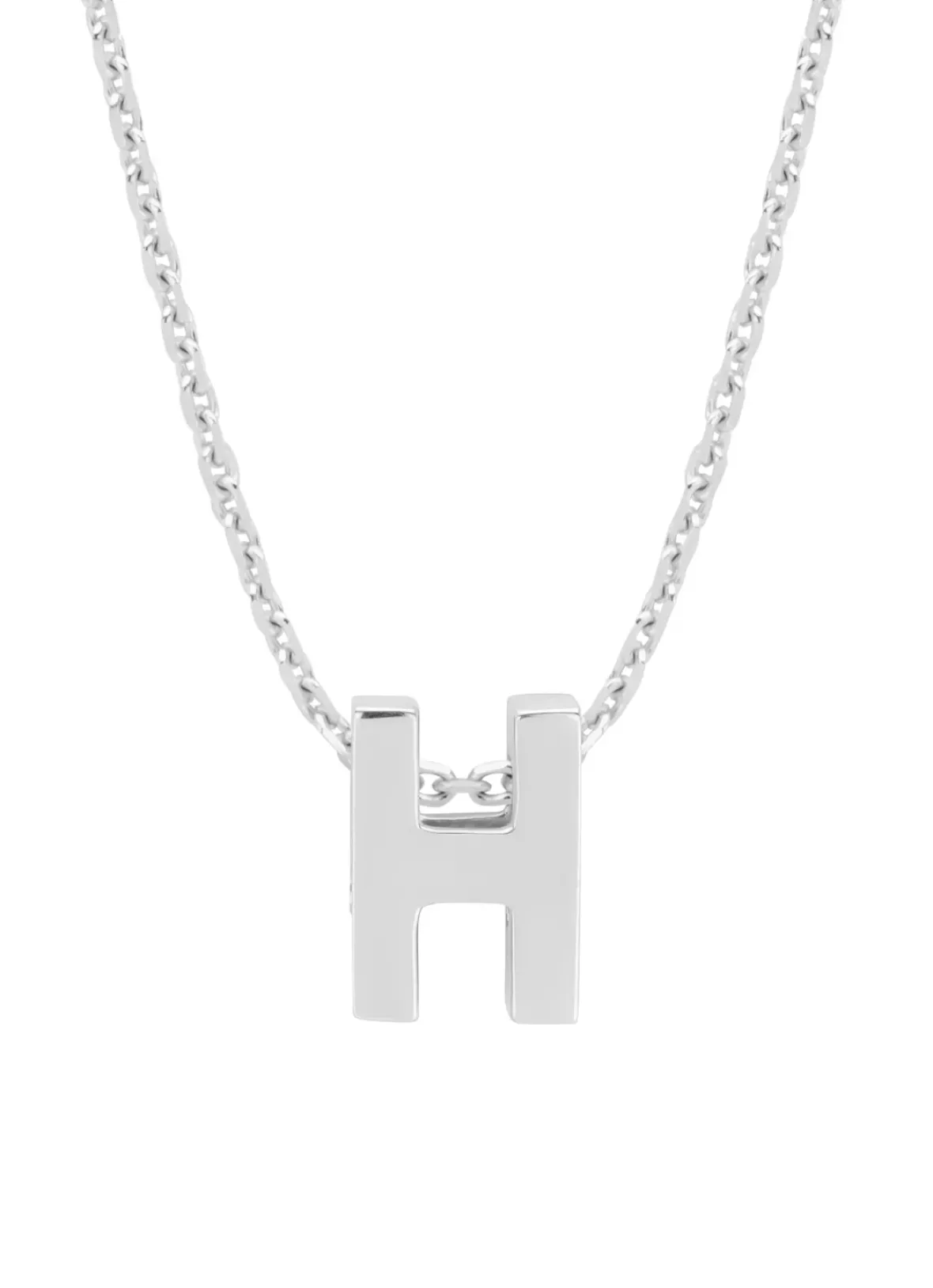 Diamond Point Letter Hangers|Losse Hangers<Witgouden hanger H, Alphabet