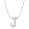Diamond Point Letter Hangers|Losse Hangers<Witgouden hanger J, 0.04 ct diamant, Alphabet