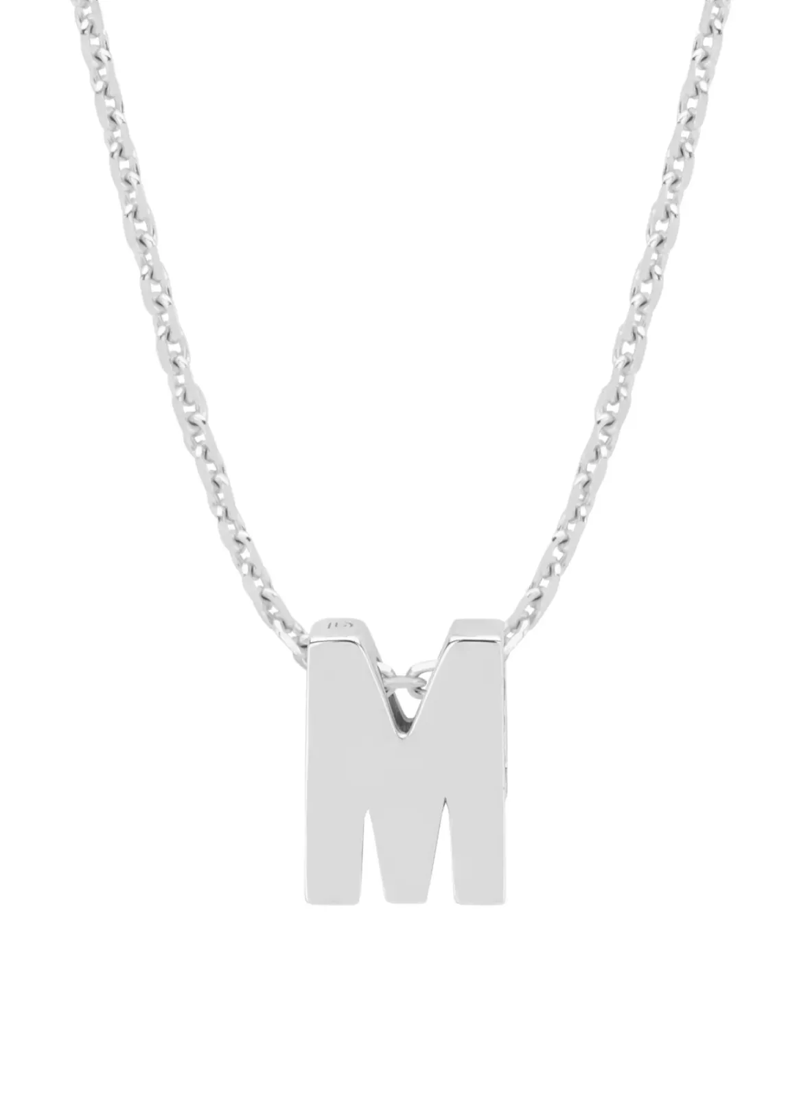 Diamond Point Letter Hangers|Losse Hangers<Witgouden hanger M, Alphabet