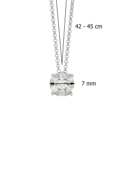 Diamond Point Witgouden Colliers|Diamanten Colliers<Witgouden hanger, met collier 0.37 ct diamant, Enchanted