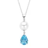 Diamond Point Witgouden Colliers|Colliers Met Kleurstenen<Witgouden hanger met collier, 1.19 ct topaas, Rivièra