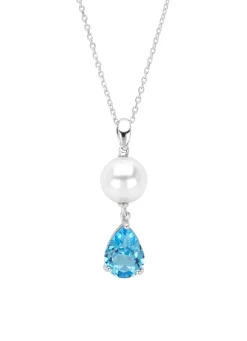 Diamond Point Witgouden Colliers|Colliers Met Kleurstenen<Witgouden hanger met collier, 1.19 ct topaas, Rivièra
