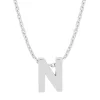Diamond Point Letter Hangers|Losse Hangers<Witgouden hanger N, Alphabet