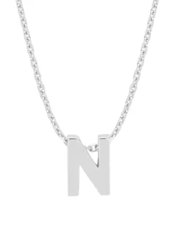Diamond Point Letter Hangers|Losse Hangers<Witgouden hanger N, Alphabet