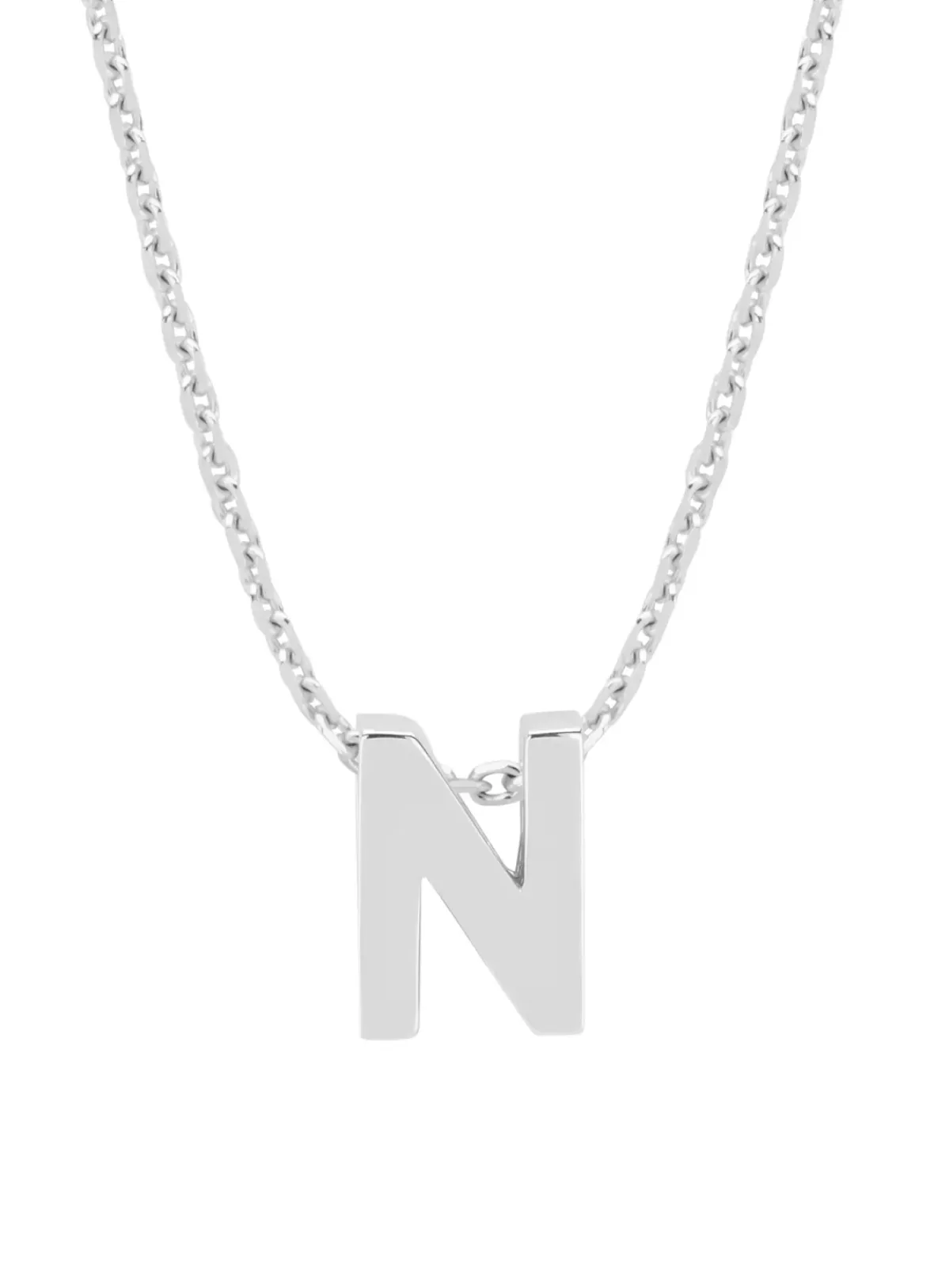 Diamond Point Letter Hangers|Losse Hangers<Witgouden hanger N, Alphabet