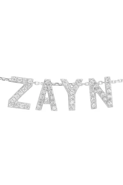 Diamond Point Letter Hangers|Losse Hangers<Witgouden hanger N, 0.05 ct diamant, Alphabet