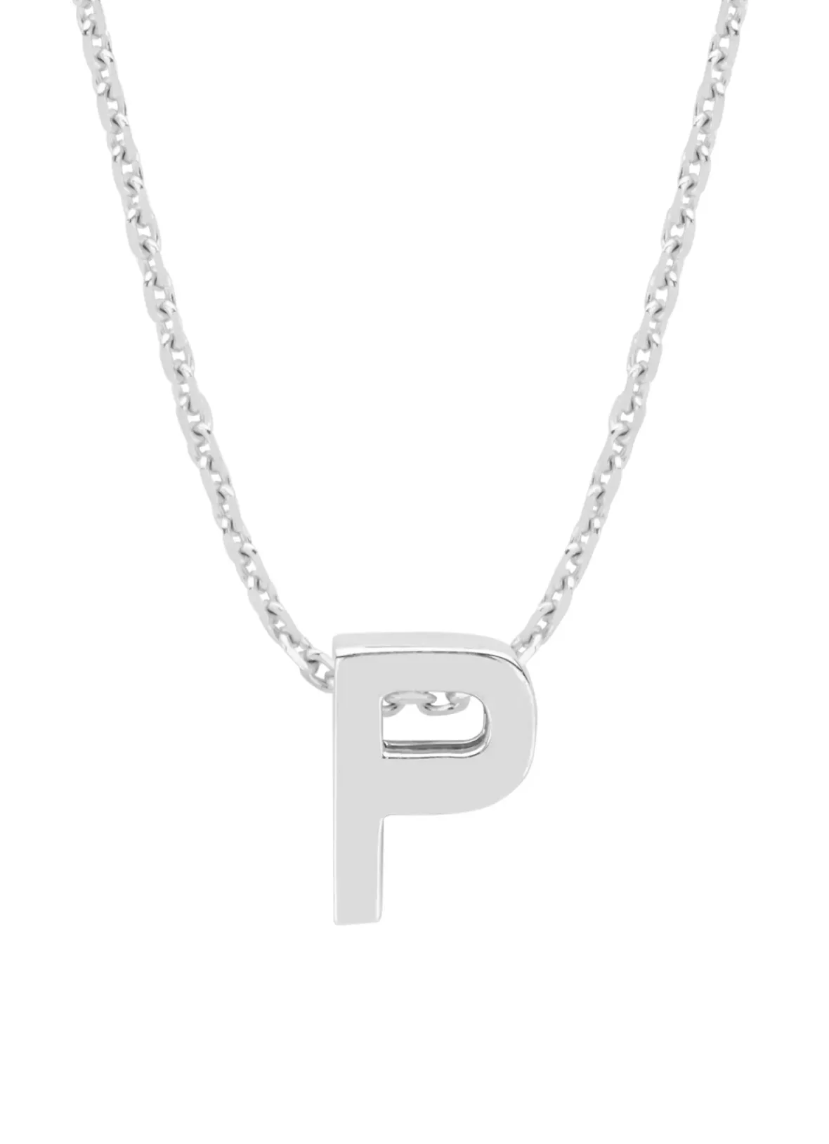 Diamond Point Letter Hangers|Losse Hangers<Witgouden hanger P, Alphabet