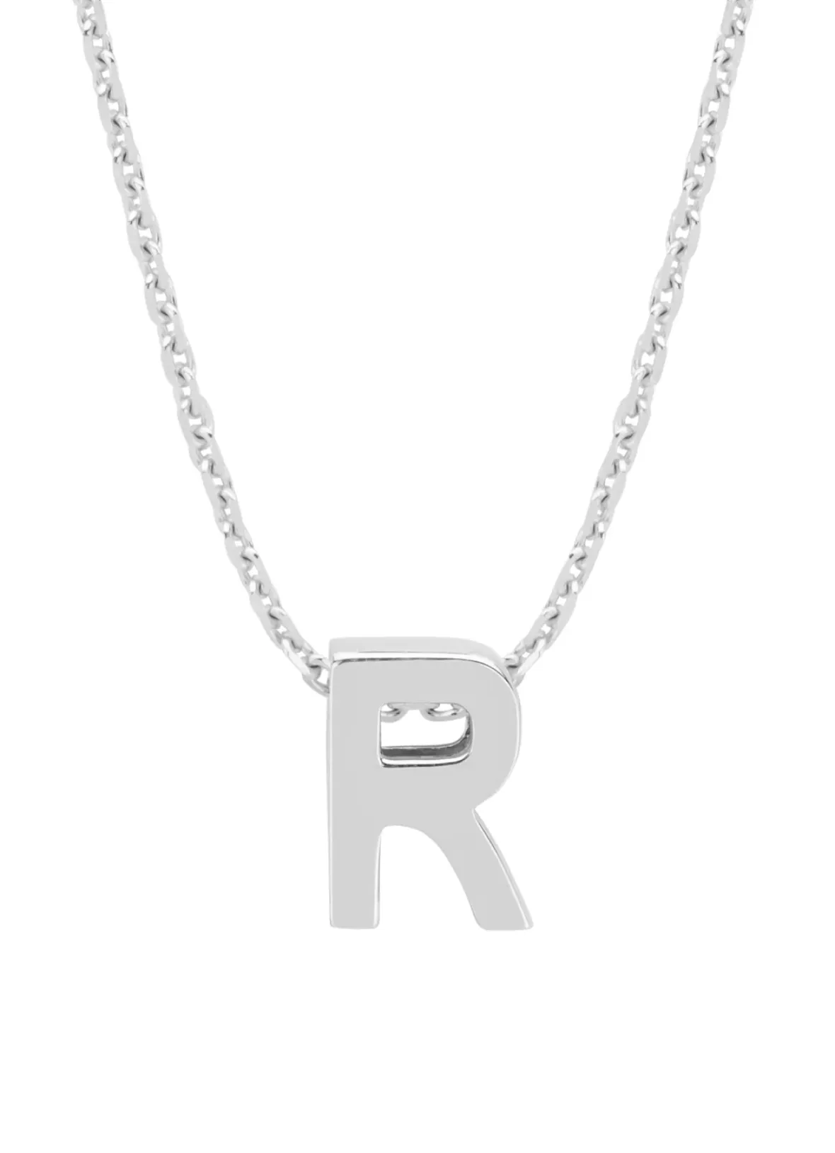 Diamond Point Letter Hangers|Losse Hangers<Witgouden hanger R, Alphabet