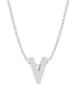 Diamond Point Letter Hangers|Losse Hangers<Witgouden hanger V, Alphabet