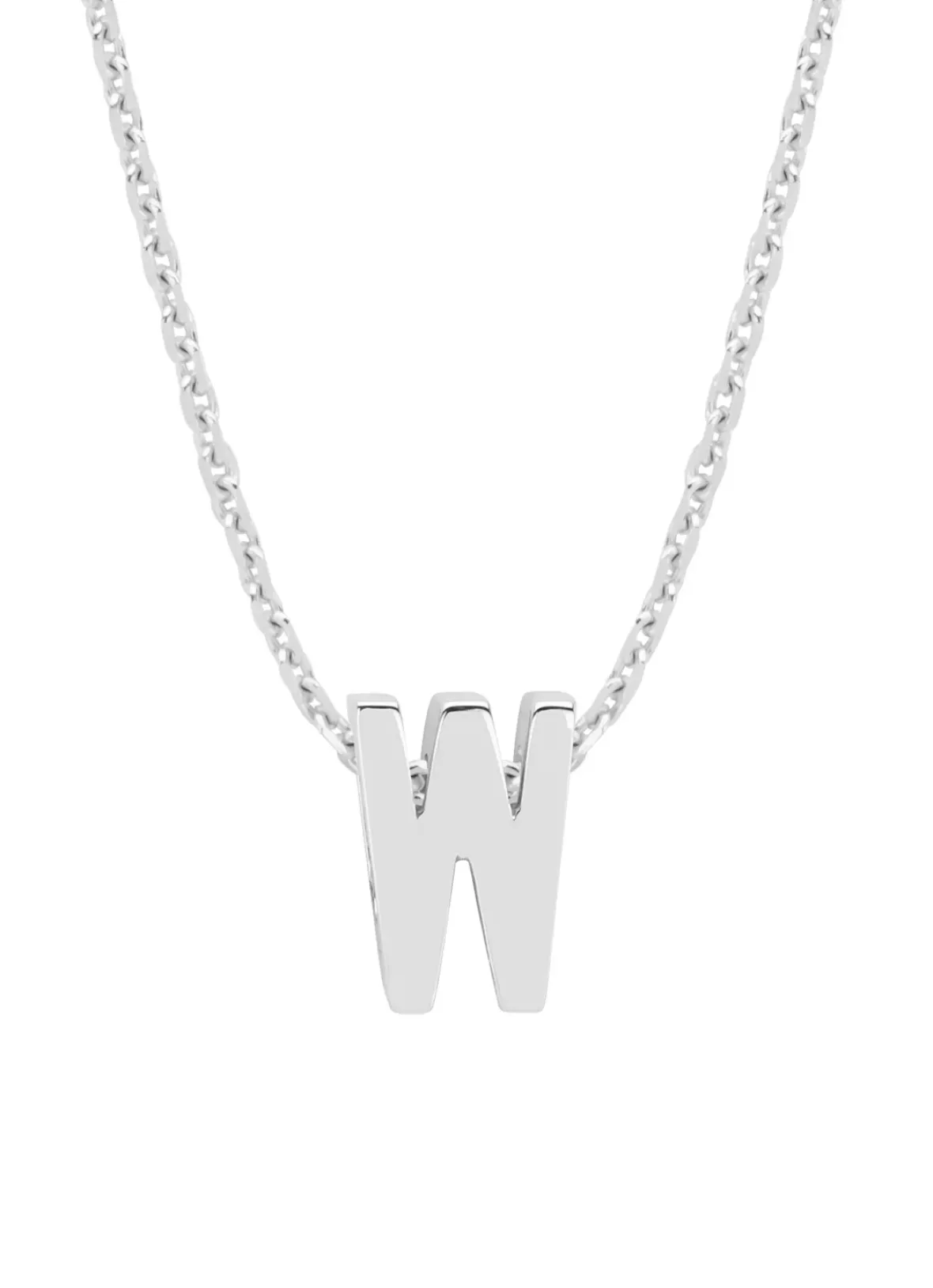 Diamond Point Letter Hangers|Losse Hangers<Witgouden hanger W, Alphabet