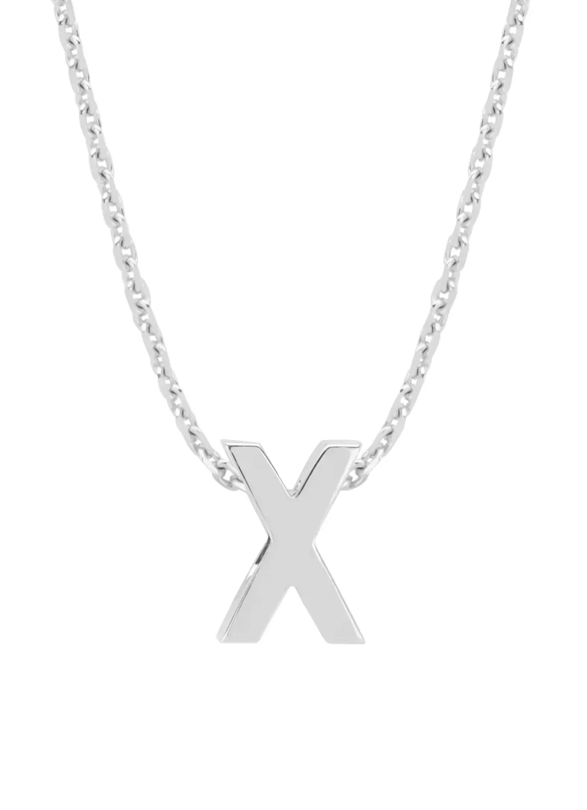 Diamond Point Letter Hangers|Losse Hangers<Witgouden hanger X, Alphabet