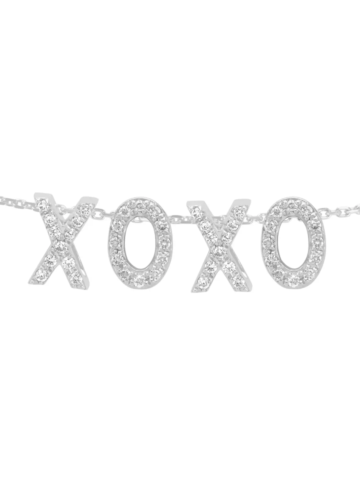 Diamond Point Letter Hangers|Losse Hangers<Witgouden hanger X, 0.05 ct diamant, Alphabet