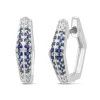 Diamond Point Witgouden Oorsieraden|Oorsieraden Met Kleurstenen<Witgouden oorsieraden, 0.30 ct blauwe saffier, Ensemble