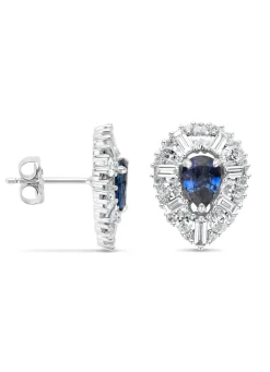 Diamond Point Witgouden Oorsieraden|Oorsieraden Met Kleurstenen<Witgouden oorsieraden, 1.62 ct blauwe saffier, Gallery