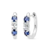 Diamond Point Witgouden Oorsieraden|Oorsieraden Met Kleurstenen<Witgouden oorsieraden, 0.68 ct blauwe saffier, Majestic