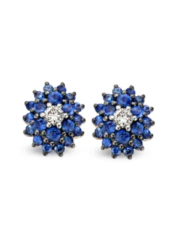 Diamond Point Witgouden Oorsieraden|Oorsieraden Met Kleurstenen<Witgouden oorsieraden, 0.56 ct blauwe saffier, Majestic