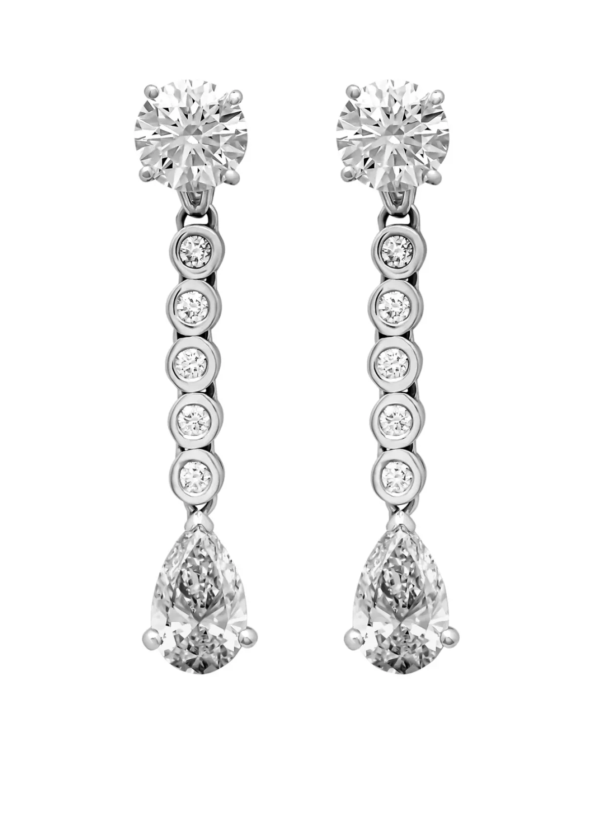 Diamond Point Witgouden Oorsieraden|Diamanten Oorsieraden<Witgouden oorsieraden, 4.50 ct diamant