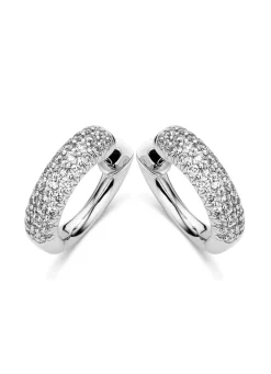 Diamond Point Witgouden Oorsieraden|Diamanten Oorsieraden<Witgouden oorsieraden, 0.82 ct diamant, Caviar