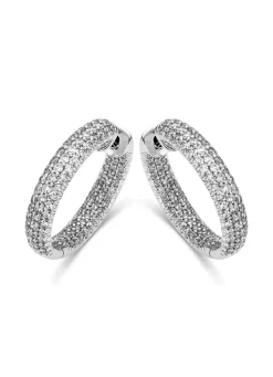 Diamond Point Witgouden Oorsieraden|Diamanten Oorsieraden<Witgouden oorsieraden, 2.22 ct diamant, Caviar