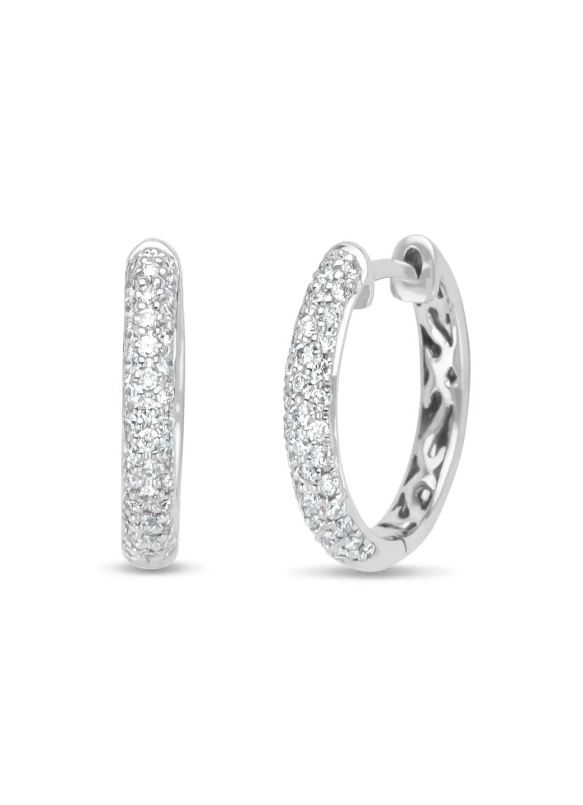 Diamond Point Witgouden Oorsieraden|Diamanten Oorsieraden<Witgouden oorsieraden, 0.30 ct diamant, Caviar