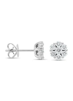 Diamond Point Witgouden Oorsieraden|Diamanten Oorsieraden<Witgouden oorsieraden, 0.94 ct diamant, Caviar