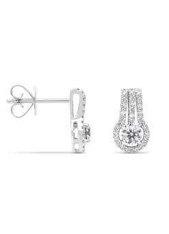 Diamond Point Witgouden Oorsieraden|Diamanten Oorsieraden<Witgouden oorsieraden, 0.65 ct diamant, Hearts & Arrows