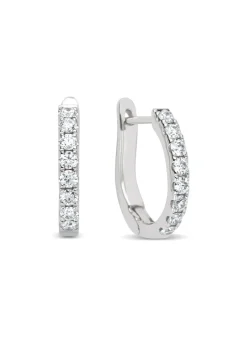 Diamond Point Witgouden Oorsieraden|Diamanten Oorsieraden<Witgouden oorsieraden, 0.50 ct diamant, Hearts & Arrows