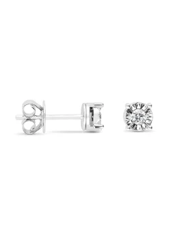 Diamond Point Witgouden Oorsieraden|Oorstekers<Witgouden oorsieraden, 0.10 ct diamant, Solitair