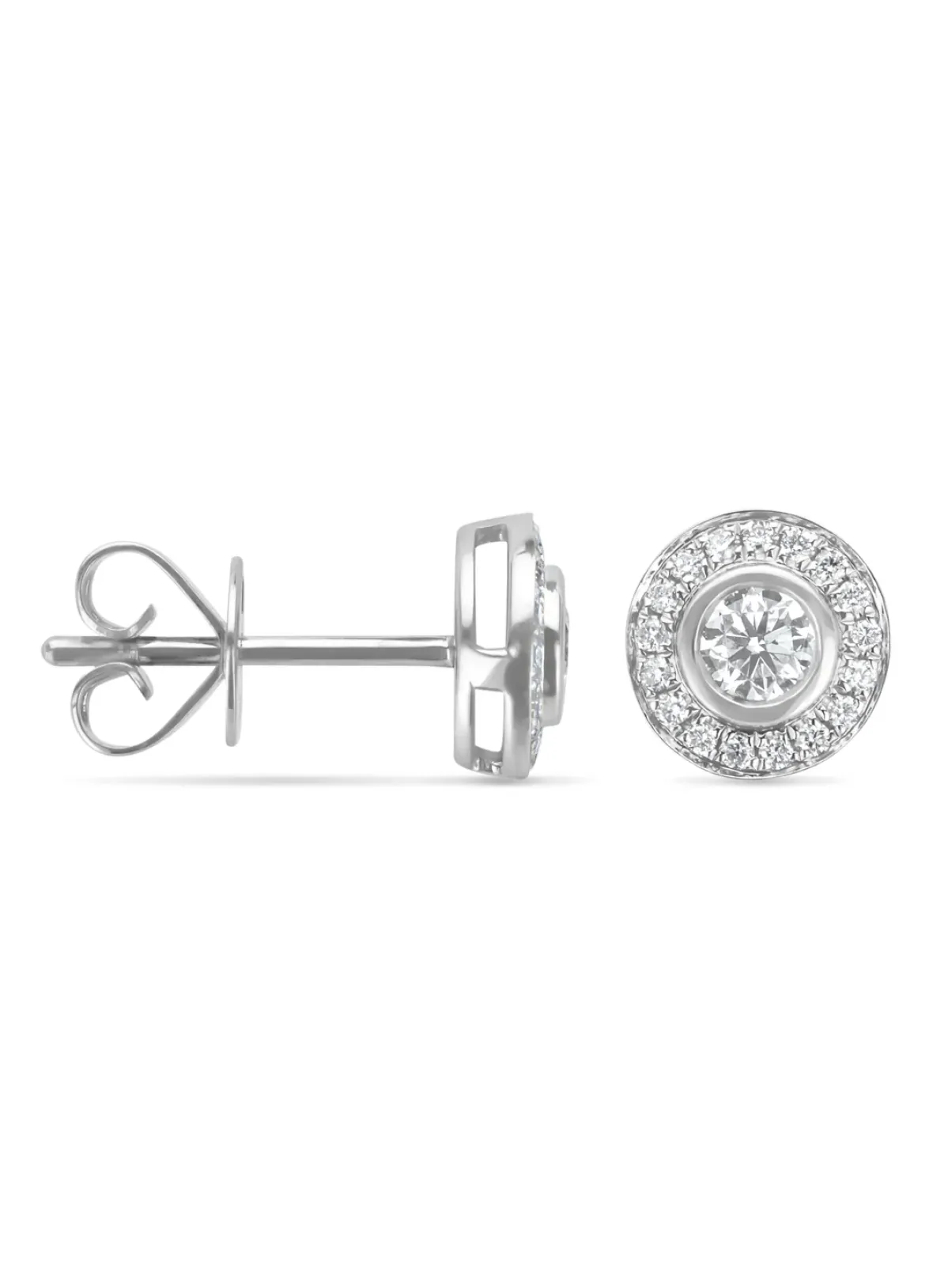 Diamond Point Witgouden Oorsieraden|Diamanten Oorsieraden<Witgouden oorsieraden, 0.55 ct diamant, Solitair