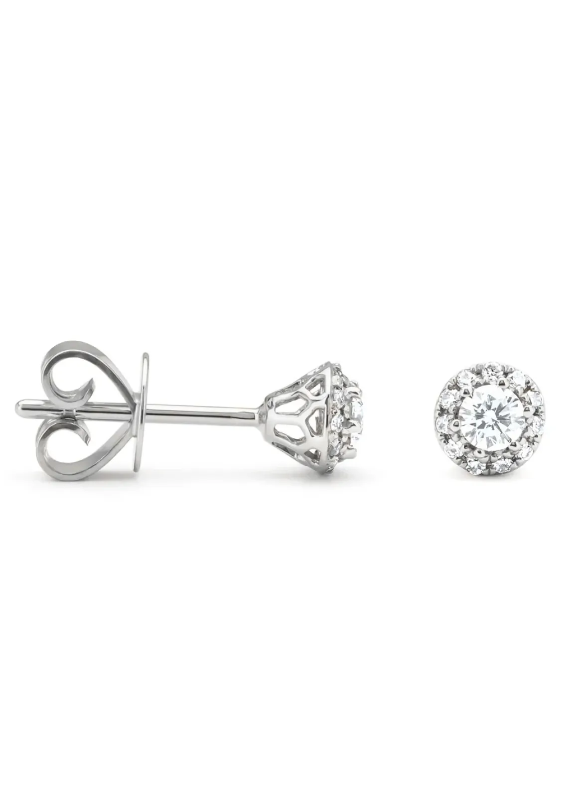 Diamond Point Witgouden Oorsieraden|Diamanten Oorsieraden<Witgouden oorsieraden, 0.30 ct diamant, Starlight