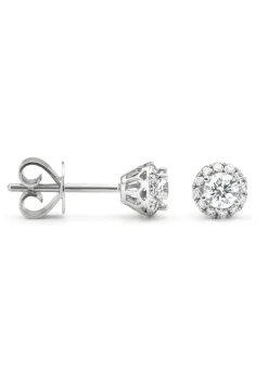 Diamond Point Witgouden Oorsieraden|Diamanten Oorsieraden<Witgouden oorsieraden, 0.55 ct diamant, Starlight