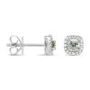 Diamond Point Witgouden Oorsieraden|Oorsieraden Met Kleurstenen<Witgouden oorsieraden, 0.29 ct groene saffier, Empress