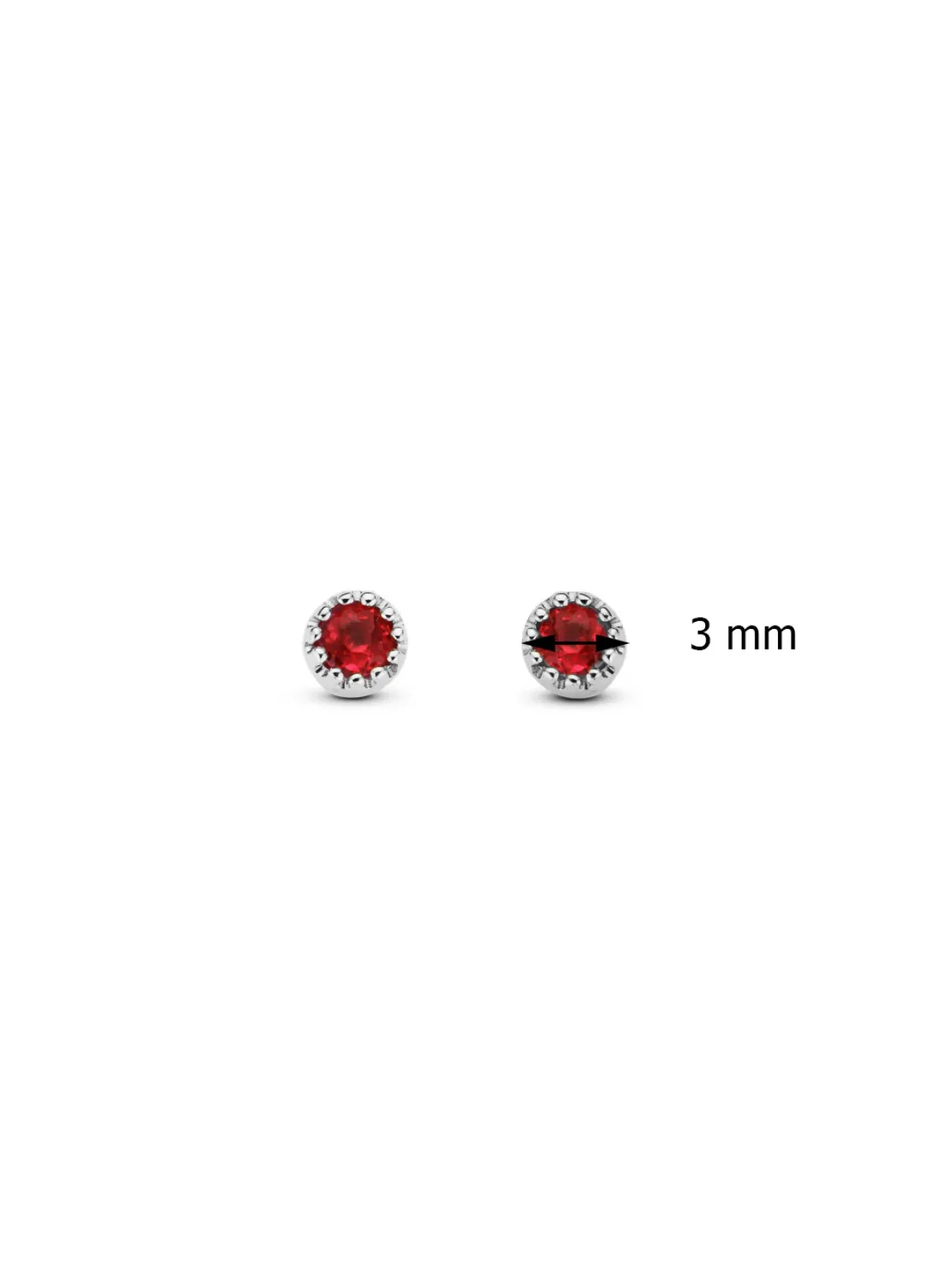Diamond Point Witgouden Oorsieraden|Oorsieraden Met Kleurstenen<Witgouden oorsieraden, 0.10 ct robijn, Joy
