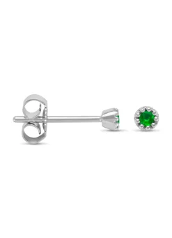 Diamond Point Witgouden Oorsieraden|Oorsieraden Met Kleurstenen<Witgouden oorsieraden, 0.08 ct smaragd, Joy