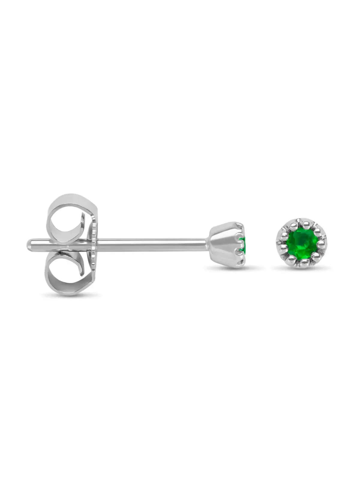 Diamond Point Witgouden Oorsieraden|Oorsieraden Met Kleurstenen<Witgouden oorsieraden, 0.08 ct smaragd, Joy