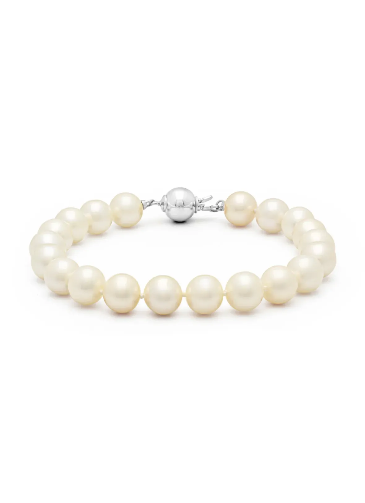 Diamond Point Witgouden Armbanden|Parel Armbanden<Witgouden parelarmband Rivièra