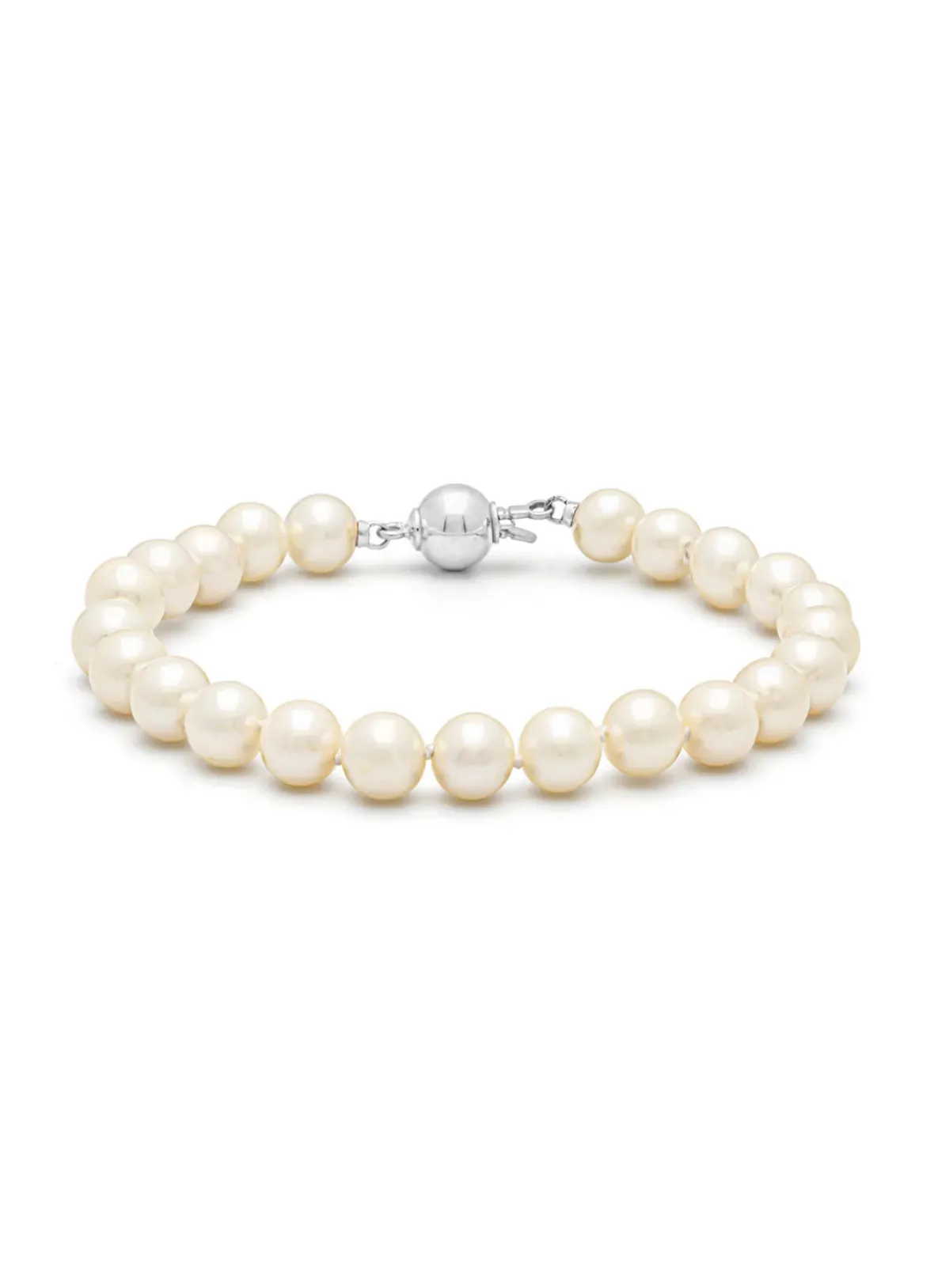 Diamond Point Witgouden Armbanden|Parel Armbanden<Witgouden parelarmband Rivièra