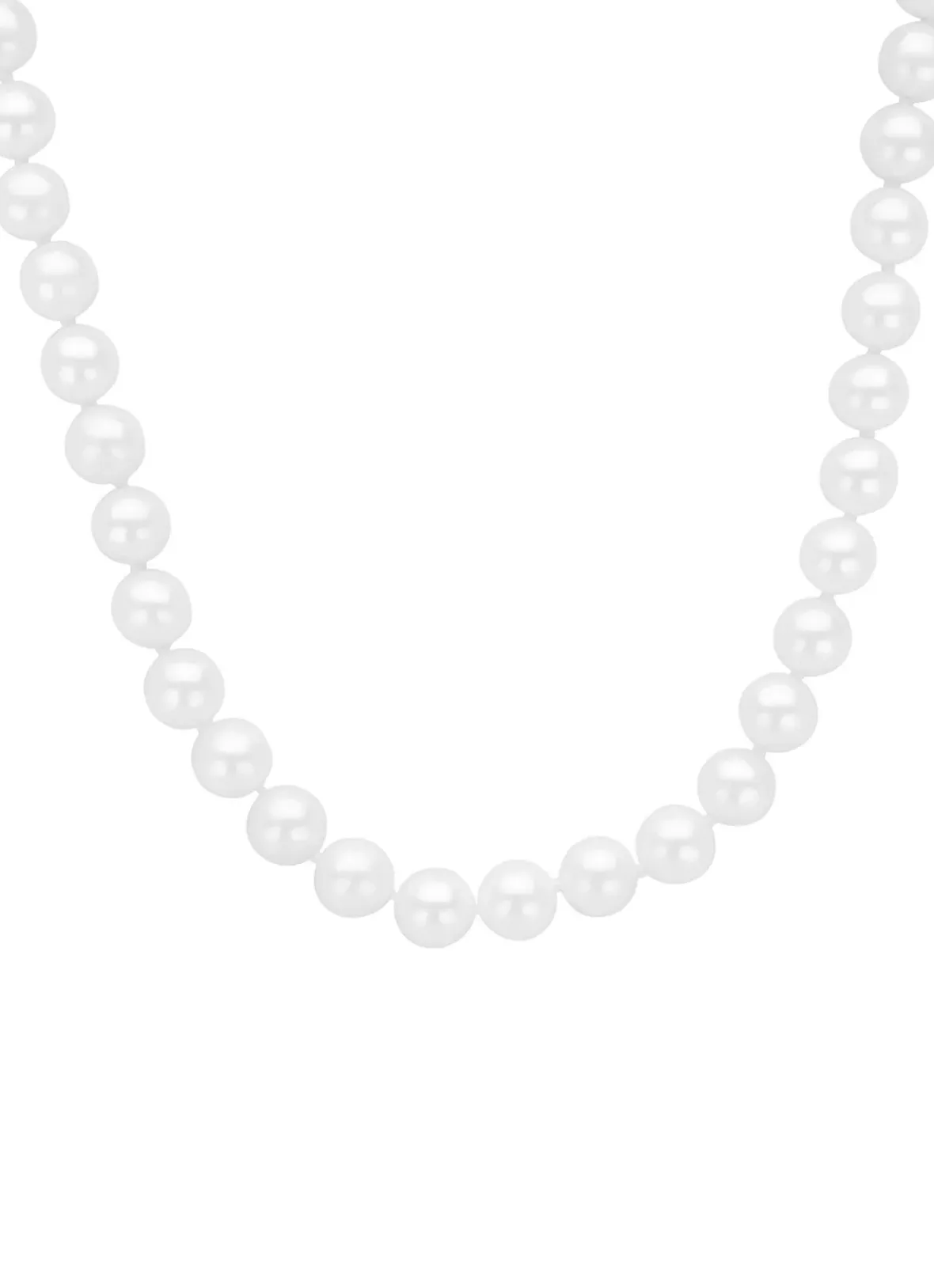 Diamond Point Witgouden Colliers|Parelkettingen<Witgouden parelketting Rivièra