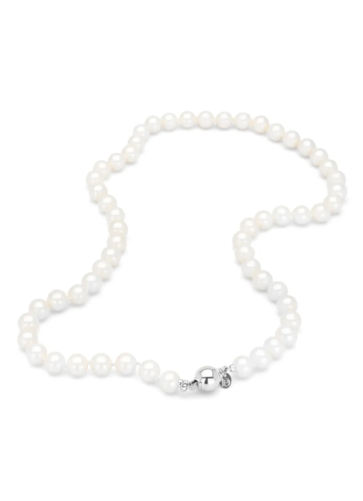 Diamond Point Witgouden Colliers|Parelkettingen<Witgouden parelketting Rivièra
