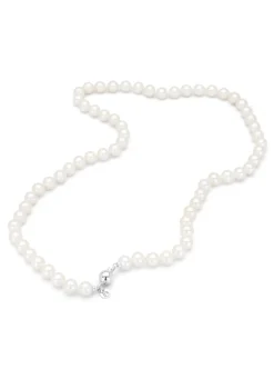 Diamond Point Witgouden Colliers|Parelkettingen<Witgouden parelketting Rivièra