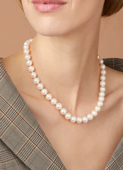Diamond Point Witgouden Colliers|Parelkettingen<Witgouden parelketting Rivièra