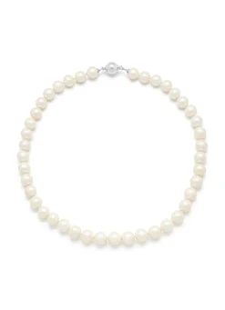 Diamond Point Witgouden Colliers|Parelkettingen<Witgouden parelketting Rivièra
