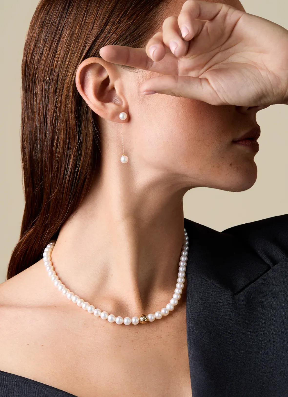 Diamond Point Witgouden Oorsieraden|Parel Oorsieraden<Witgouden parel oorsieraden Rivièra
