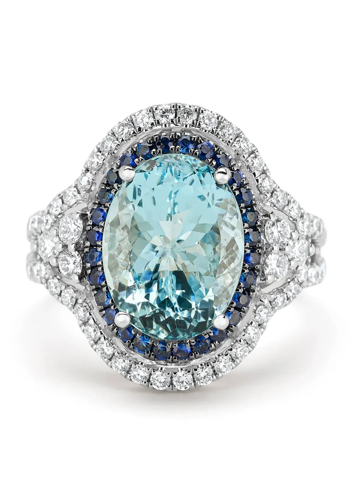 Diamond Point Witgouden Ringen|Ringen Met Kleurstenen<Witgouden ring, 4.98 ct aquamarijn, Gallery