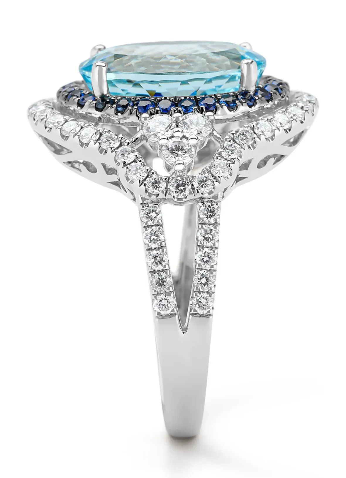 Diamond Point Witgouden Ringen|Ringen Met Kleurstenen<Witgouden ring, 4.98 ct aquamarijn, Gallery